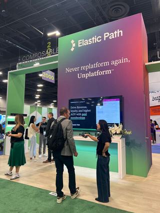 Elastic Path booth at Shoptalk 2024